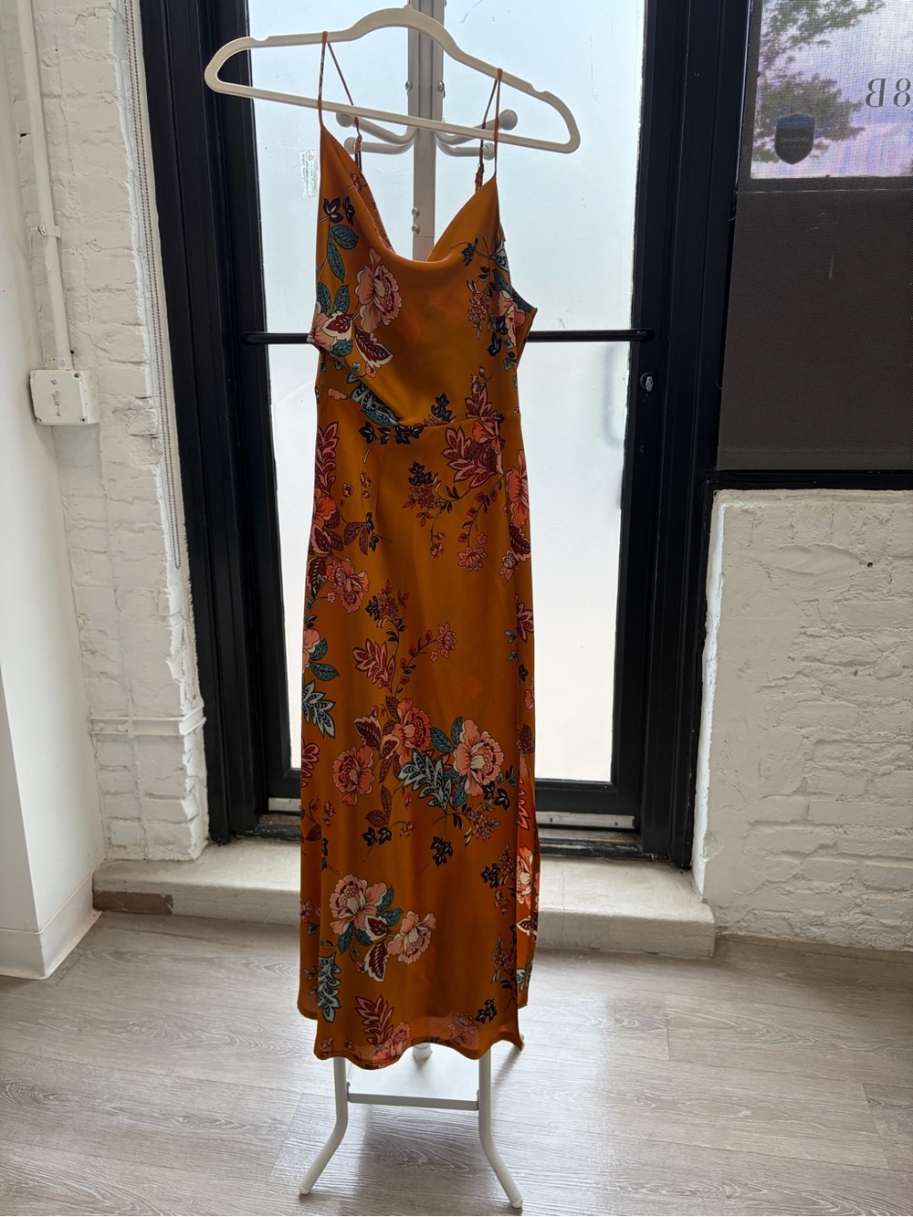 Petal & Pup Mustard Floral Maxi Slip Dress